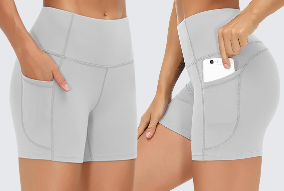 grey shorts
